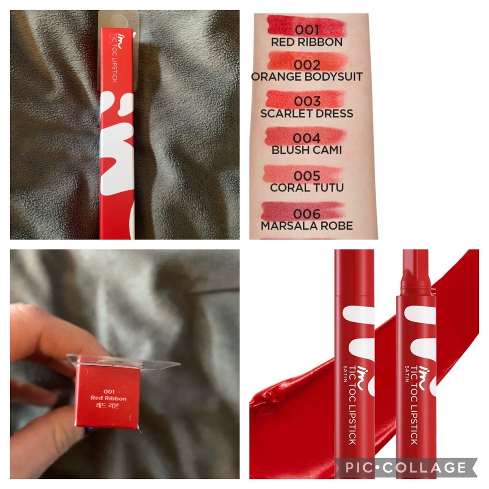 I’m Meme Tic Toc Red Ribbon Satin Lipstick
